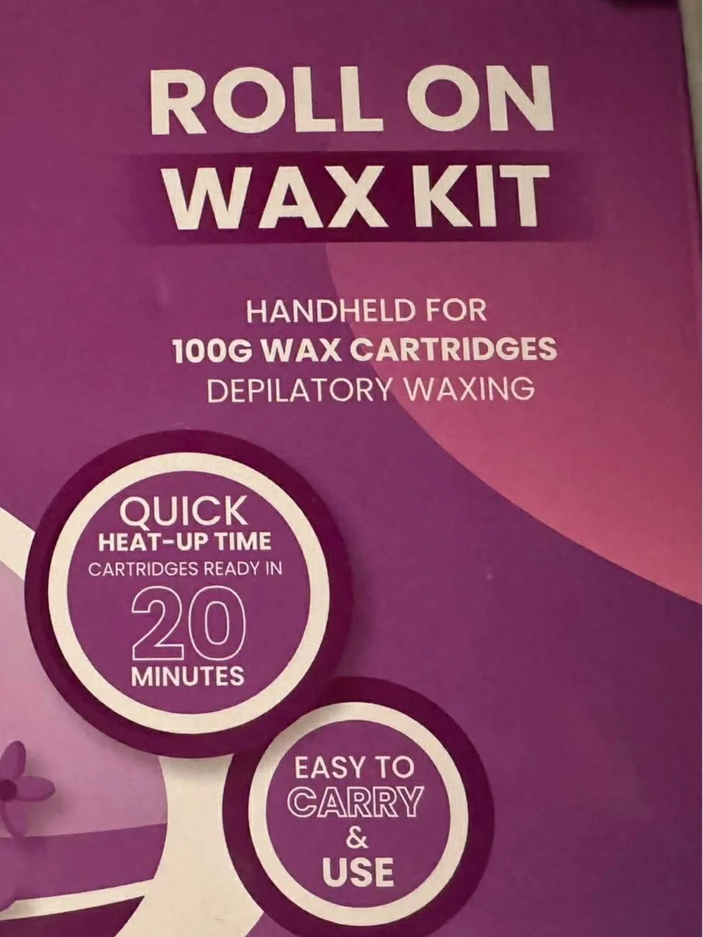Sharmiz Roll On Wax Kit in Purple NEW IN BOX